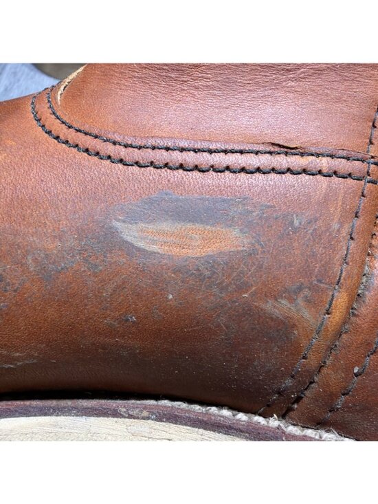 RED WING 866 PECOS Traction Tred Pull On Leather Work Boots Mens 12 B USA Brown